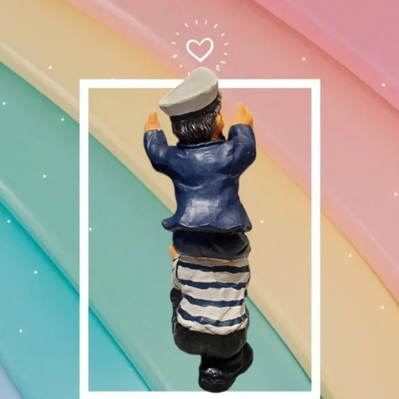 Two men Sea Captain Wine Holder Figurine  Statue - Picture 5 of 5